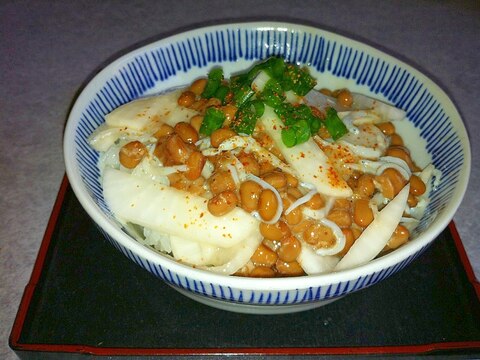 簡単浅漬け納豆丼(さっはりした納豆丼です。)